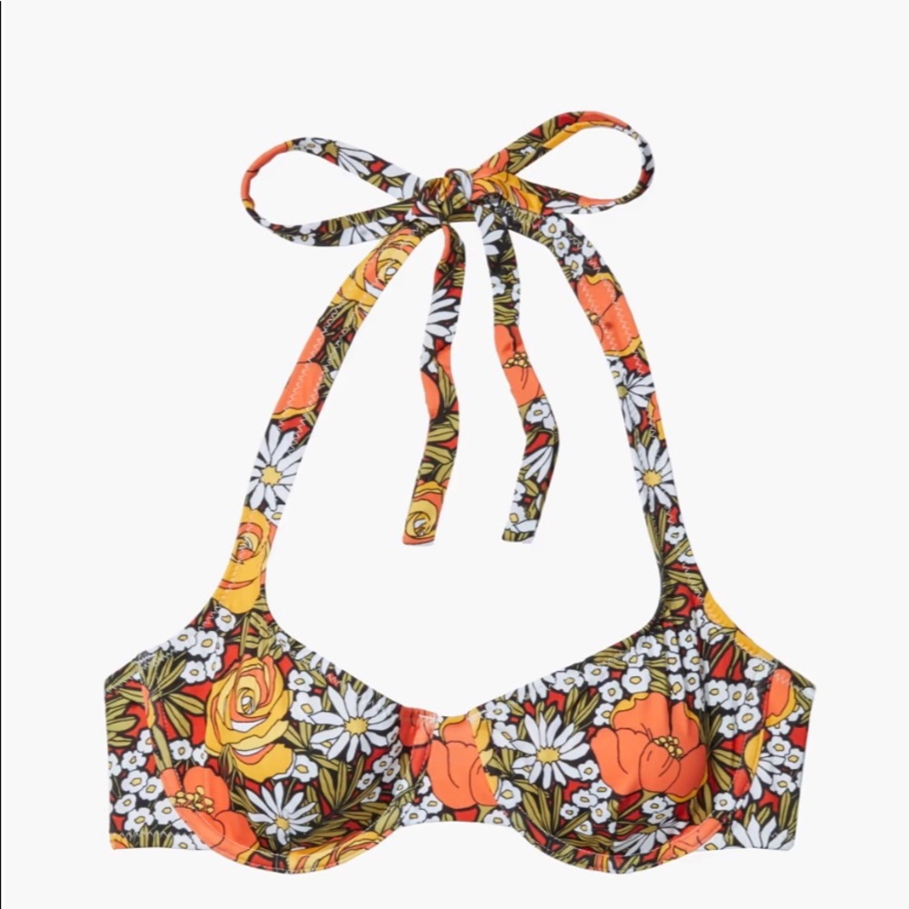 Solid & Striped Woodstock Print Underwire Bikini Top